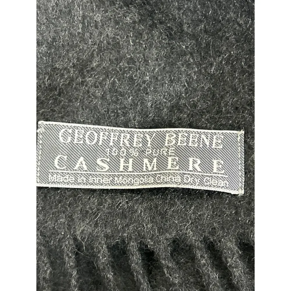 Geoffrey Beene Unisex Gray Ultra Soft 100% Cashmere Tassel Winter Scarf Gift